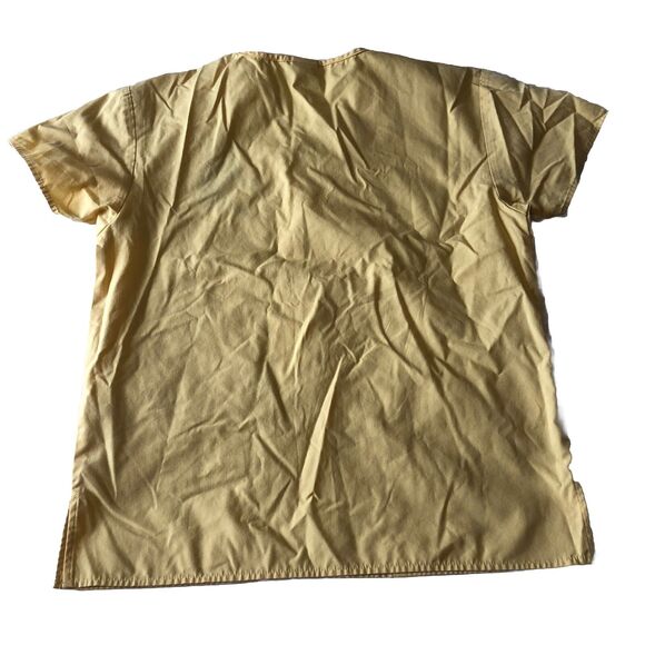 Dickies Women’s Yellow Scrub Top Embroidered Philippine Islands Pockets Size XS - Picture 2 of 13